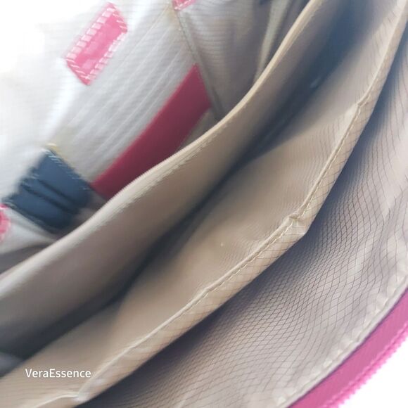 Large Buxton Euro Tote Red Leather Laptop Accessories Shoulder Bag Briefcase - Picture 7 of 11